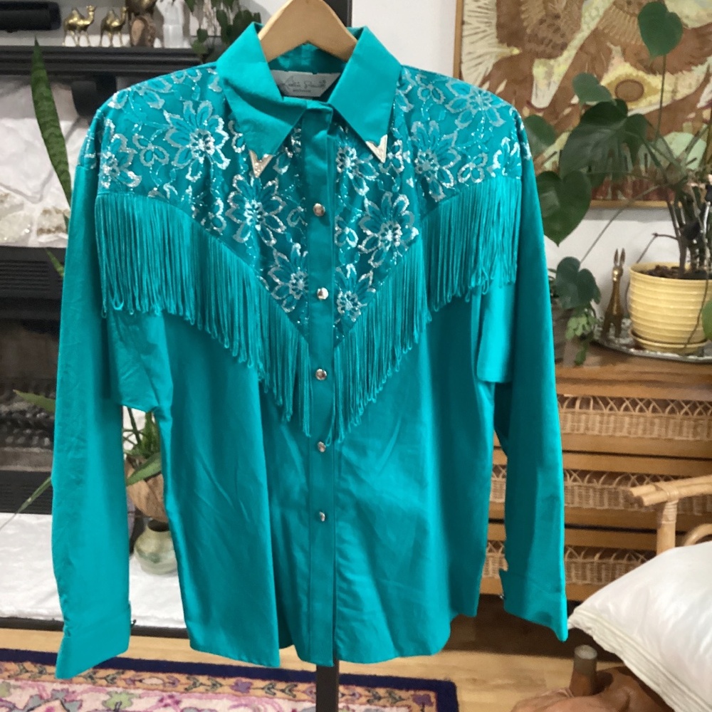 Fabulous and Rare Vintage Lilia Guilty Western Shirt Size M
